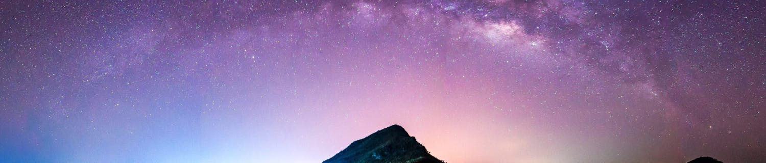 Landskap med Vintergatan